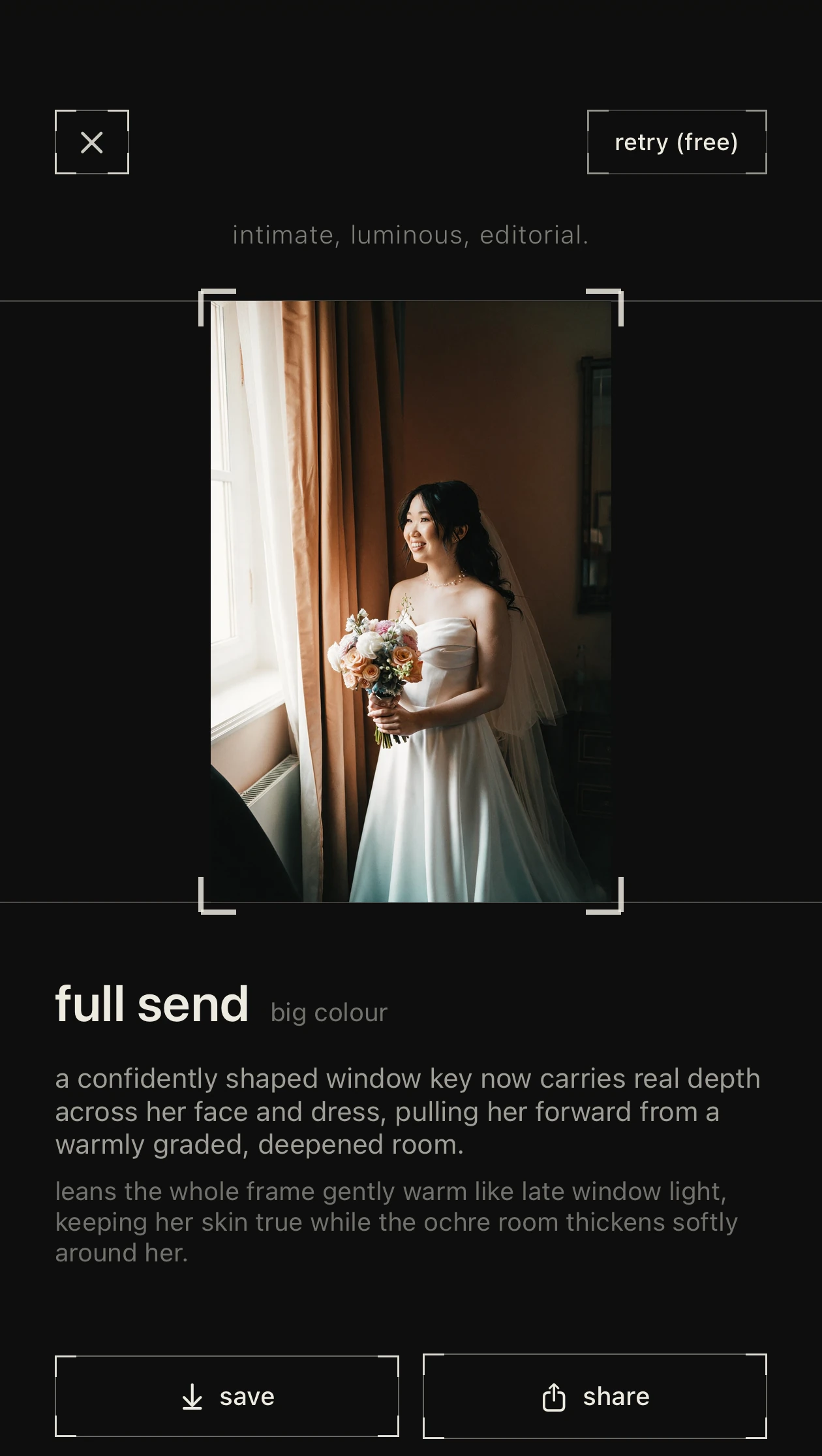 the same photograph finished in post on the iPhone